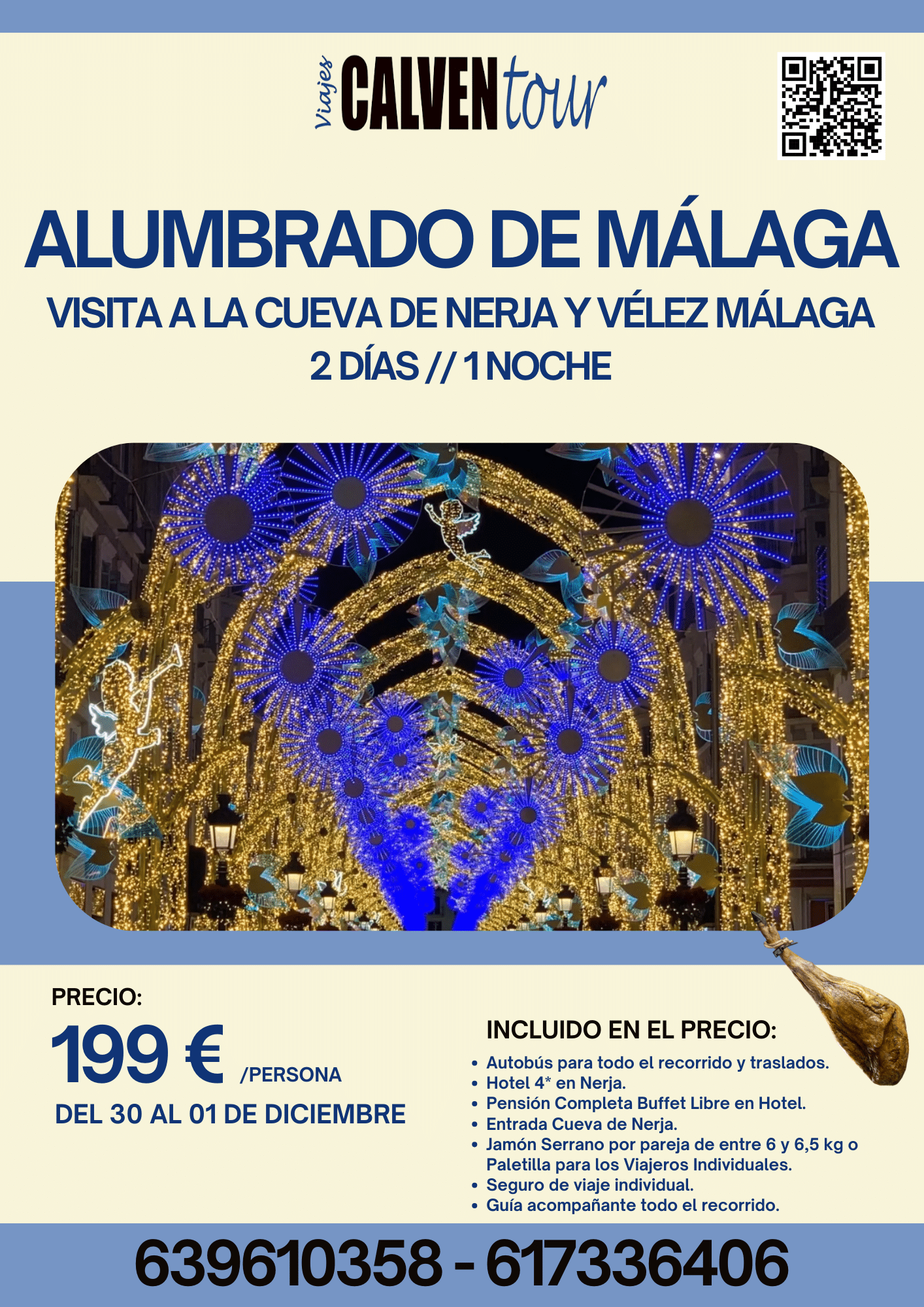 VIAJE AL ALUMBRADO DE MÁLAGA. DEL 30 AL 01 DE DICIEMBRE DE 2024.