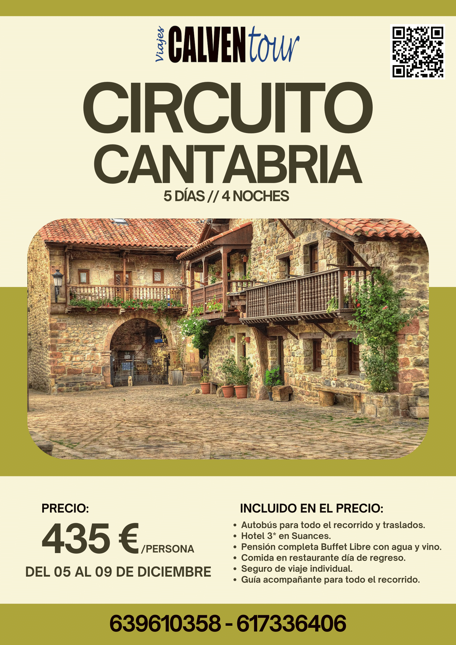 VIAJE A CANTABRIA. DEL 05 AL 09 DE DICIEMBRE DE 2024.