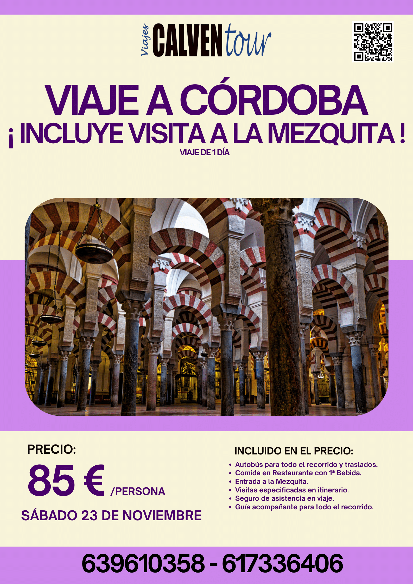 VIAJE ACÓRDOBA. SÁBADO 23 DE NOVIEMBRE DE 2024.