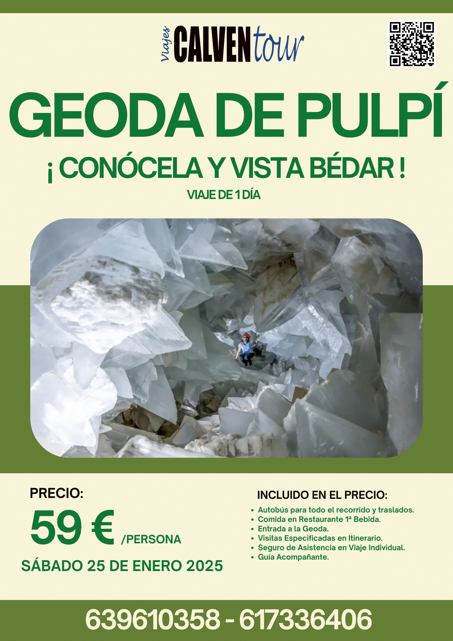 VIAJE A LA GEODA DE PULPÍ. SÁBADO 25 DE ENERO DE 2025.