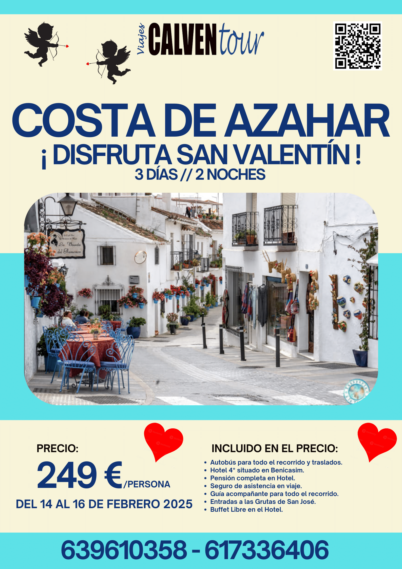 SAN VALENTÍN EN LA COSTA DE AZAHAR. DEL 14 AL 16 DE FEBRERO DE 2025.