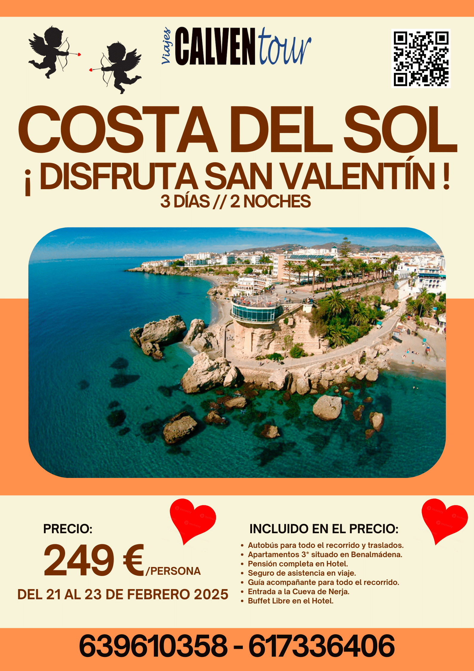 SAN VALENTÍN EN LA COSTA DEL SOL. DEL 21 AL 23 DE FEBRERO DE 2025.