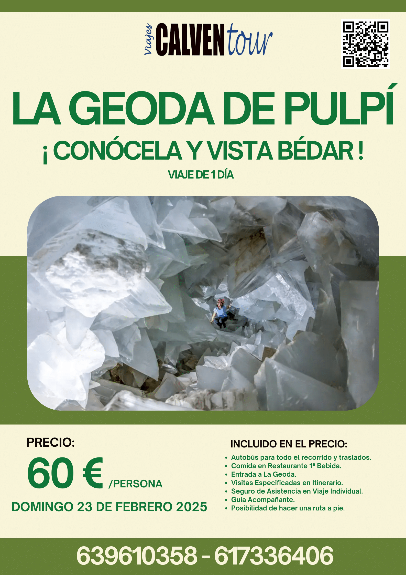 VIAJE A LA GEODA DE PULPÍ. DOMINGO 23 DE FEBRERO DE 2025.