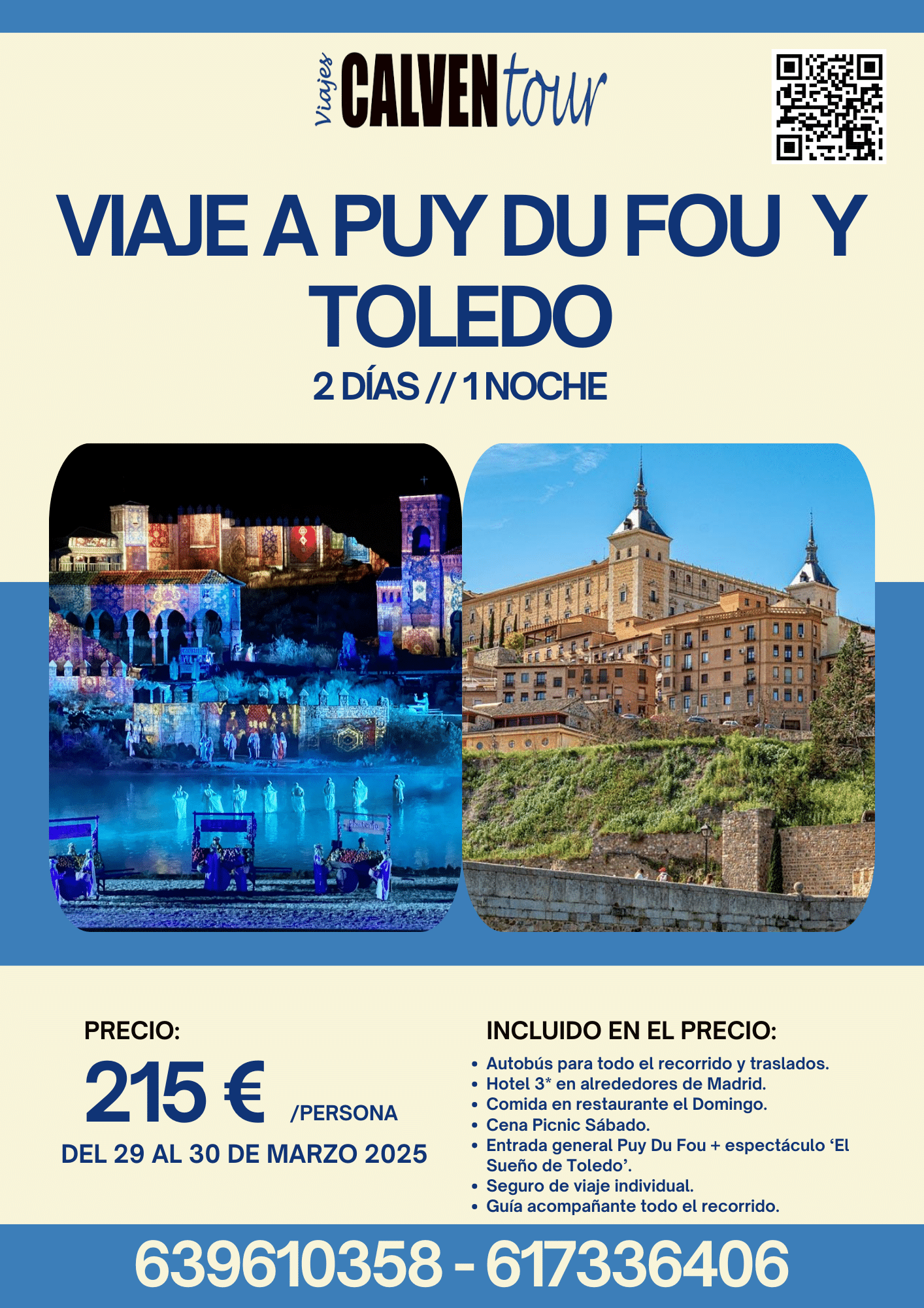 VIAJE A PUY DU FOU Y TOLEDO. DEL 29 AL 30 DE MARZO DE 2025.