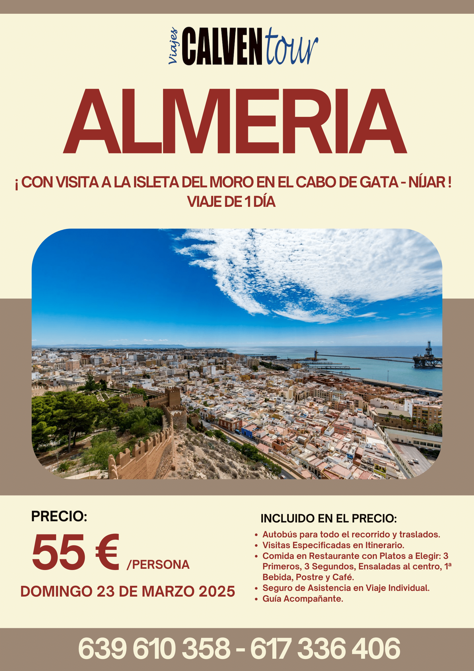 VIAJE A ALMERÍA. DOMINGO 23 DE MARZO DE 2025.