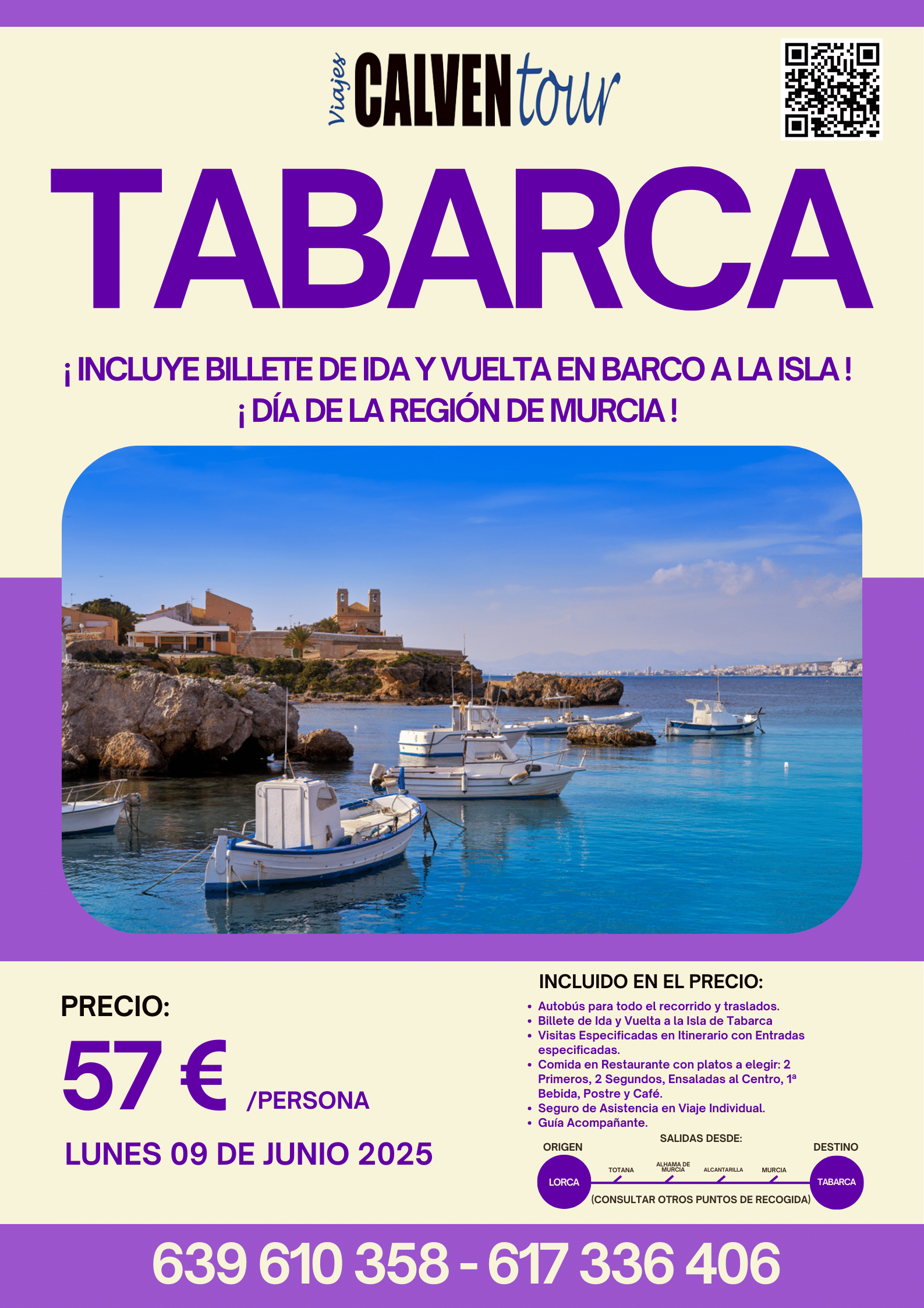 VIAJE A LA ISLA DE TABARCA. LUNES 09 DE JUNIO DE 2025.