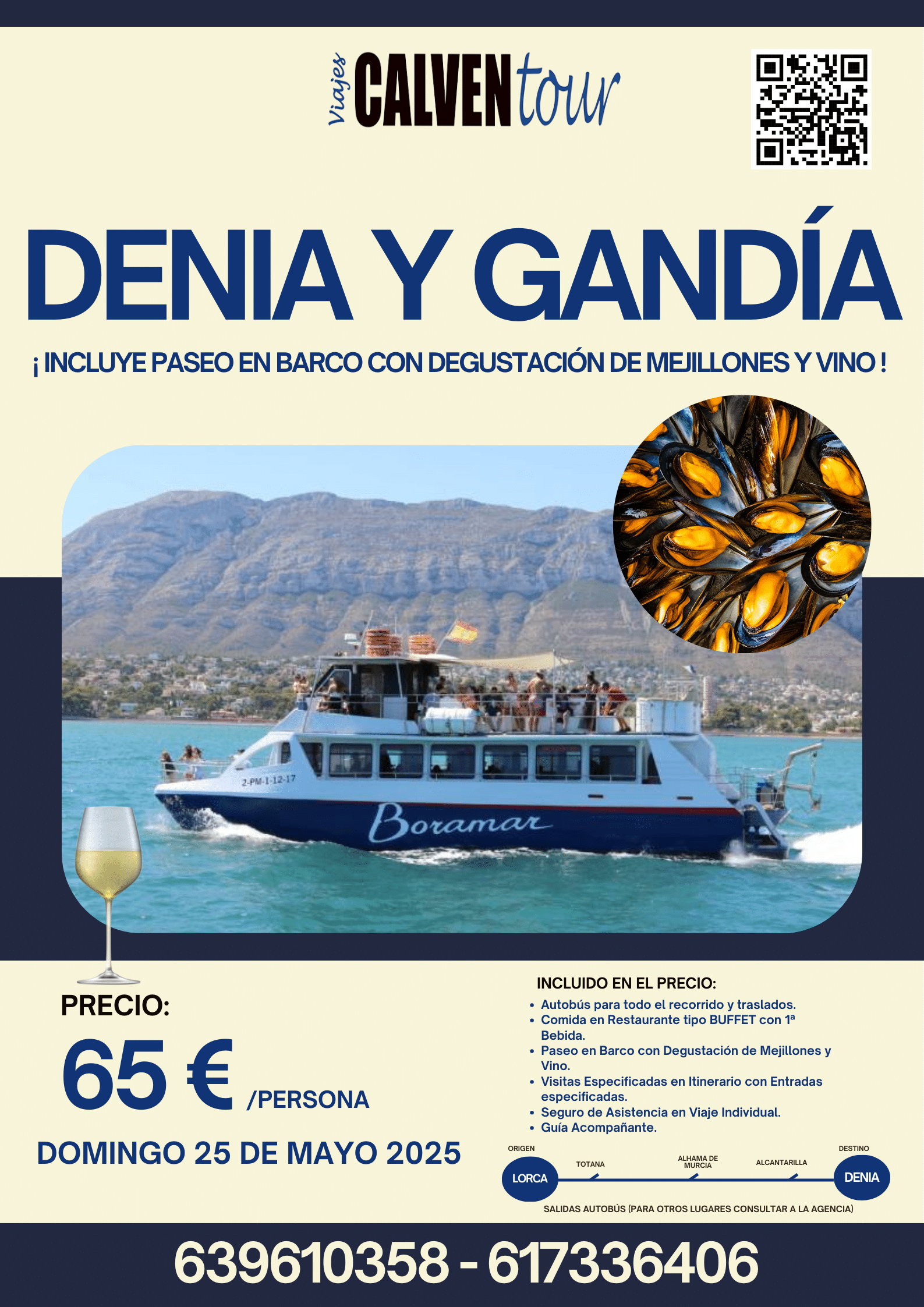 VIAJE A DENIA Y GANDIA. DOMINGO 25 DE MAYO DE 2025.