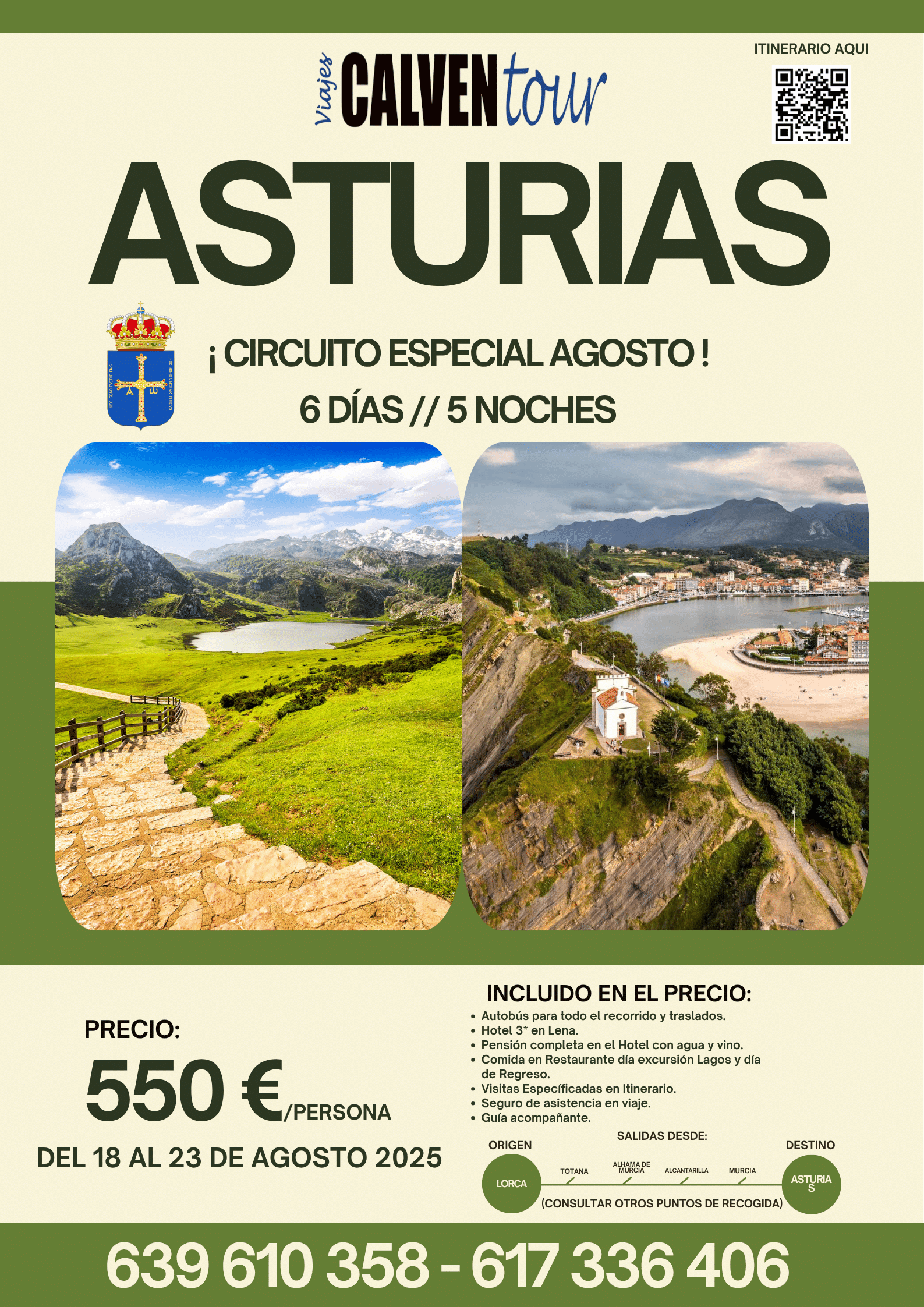 VIAJE A ASTURIAS. DEL 18 AL 23 DE AGOSTO DE 2025.