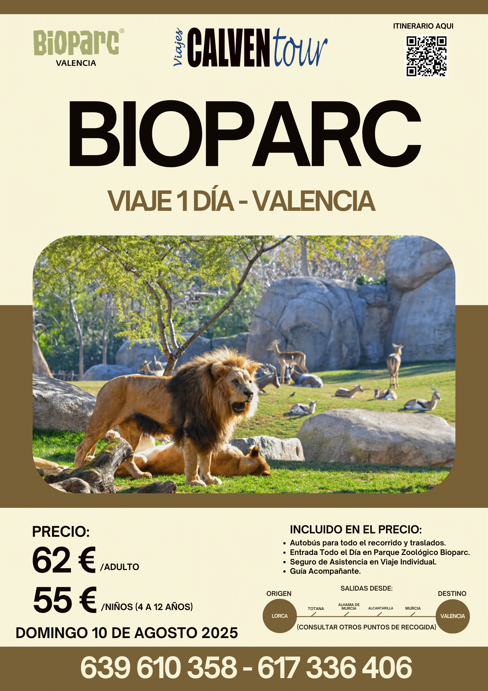 VIAJE AL BIOPARC DE VALENCIA. DOMINGO 10 DE AGOSTO DE 2025.
