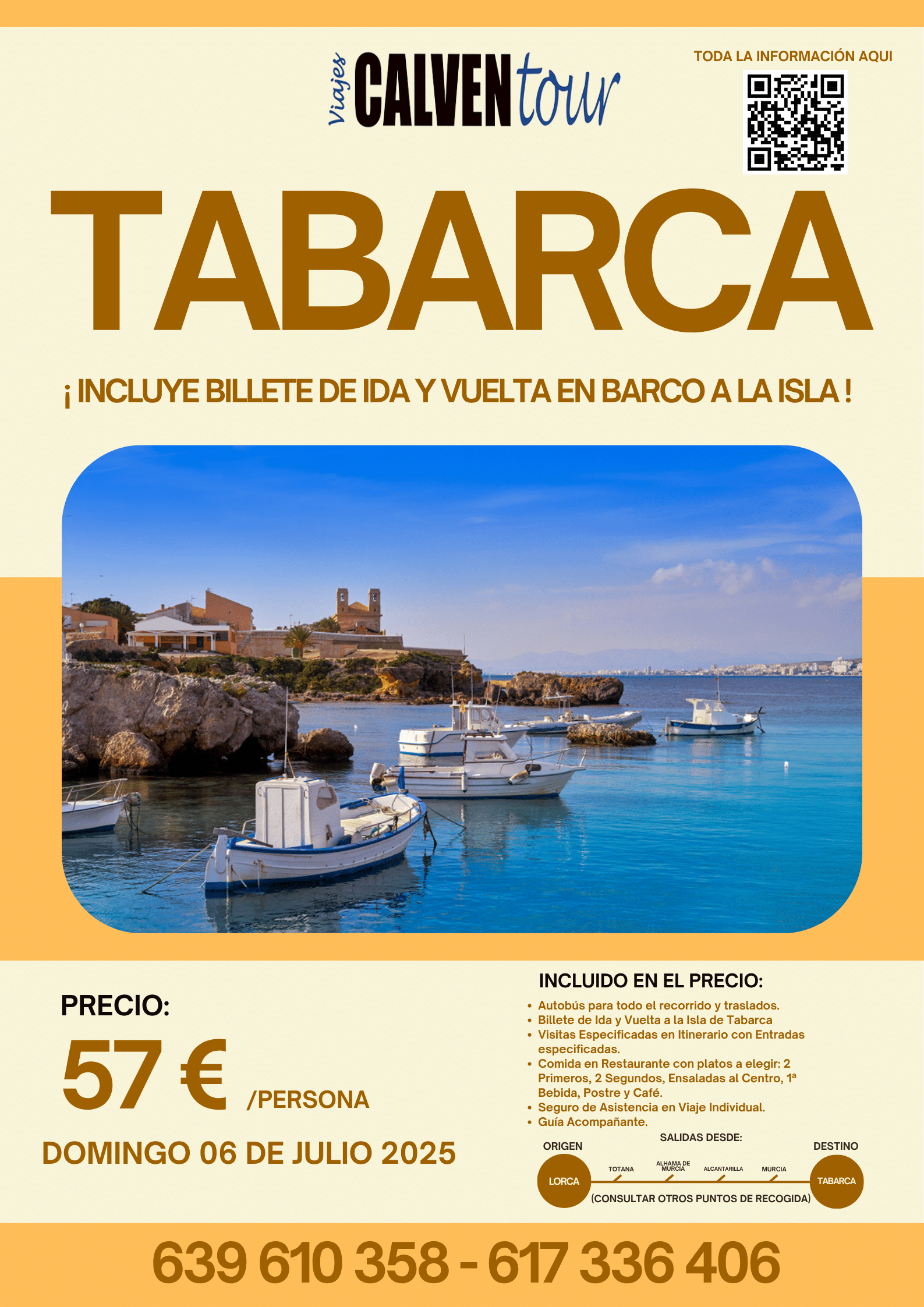 VIAJE A LA ISLA DE TABARCA. DOMINGO 03 DE AGOSTO 2025.