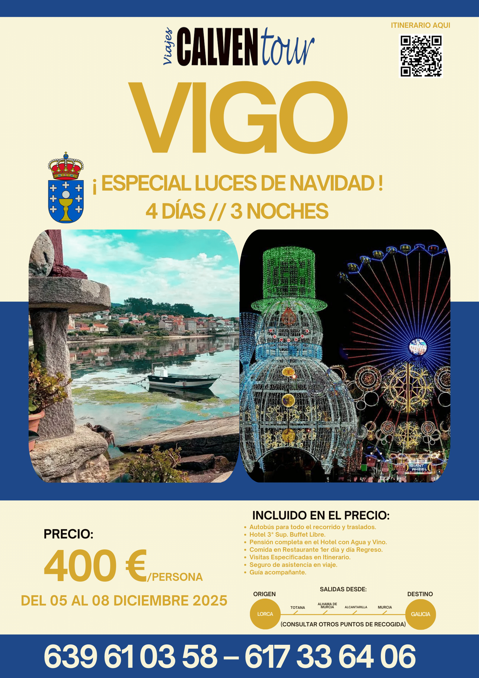 VIAJE AL ALUMBRADO DE VIGO. DEL 05 AL 08 DE DICIEMBRE DE 2025.
