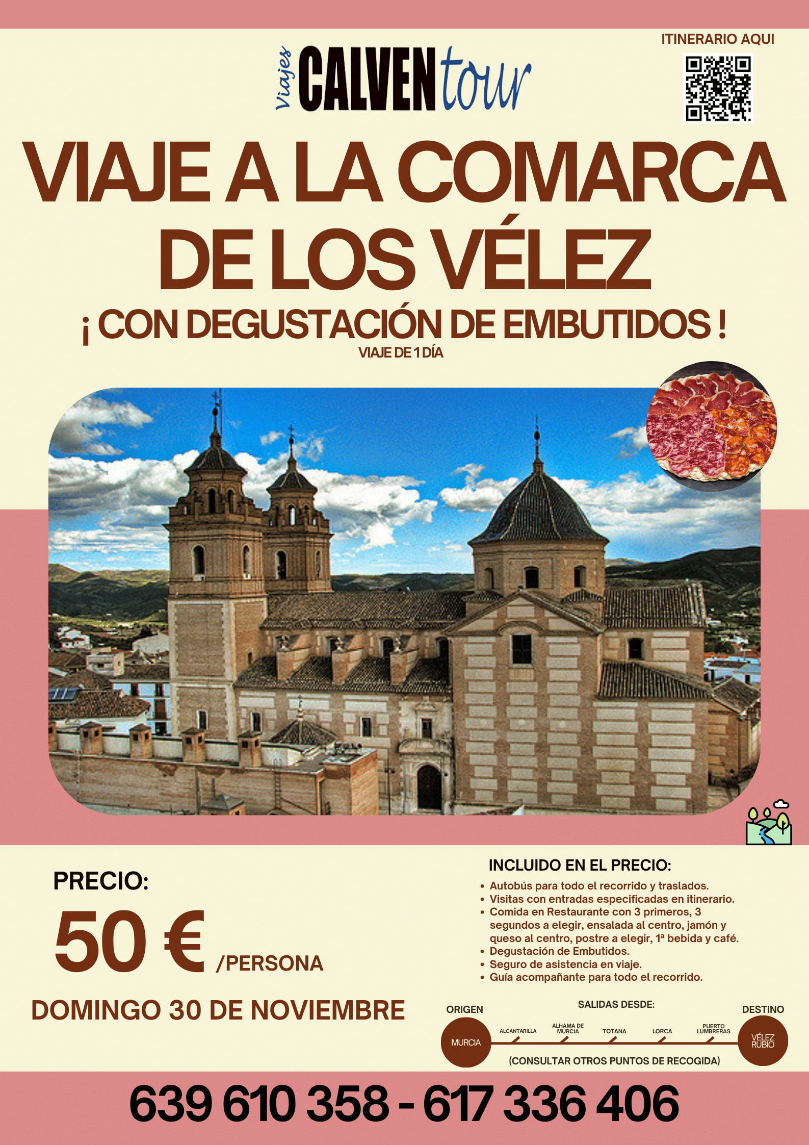 VIAJE A LA COMARCA DE LOS VÉLEZ. DOMINGO 3 DE NOVIEMBRE DE 2025.