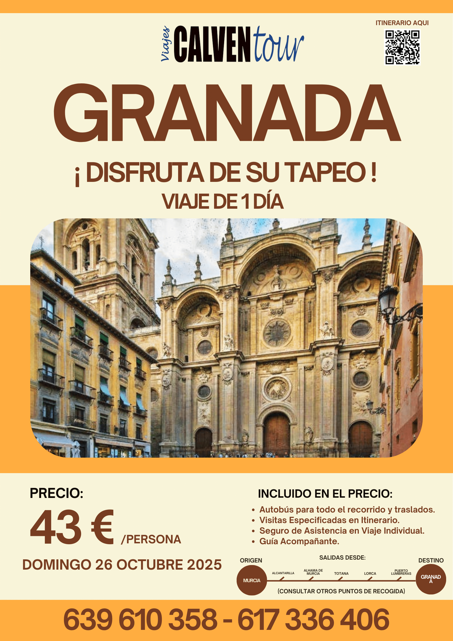 VIAJE A GRANADA. DOMINGO 26 DE OCTUBRE DE 2025.
