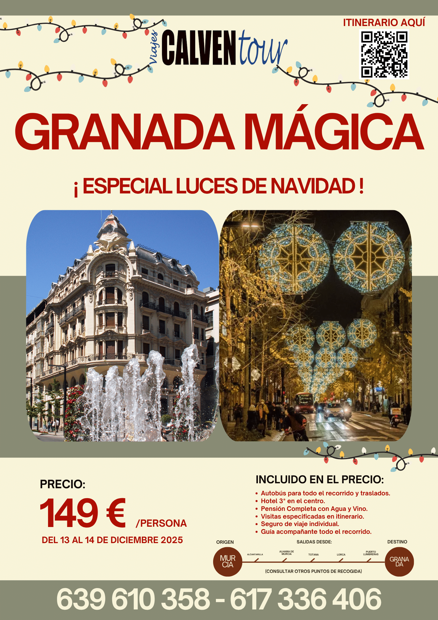 VIAJE A GRANADA. DEL 13 AL 14 DE DICIEMBRE DE 2025.