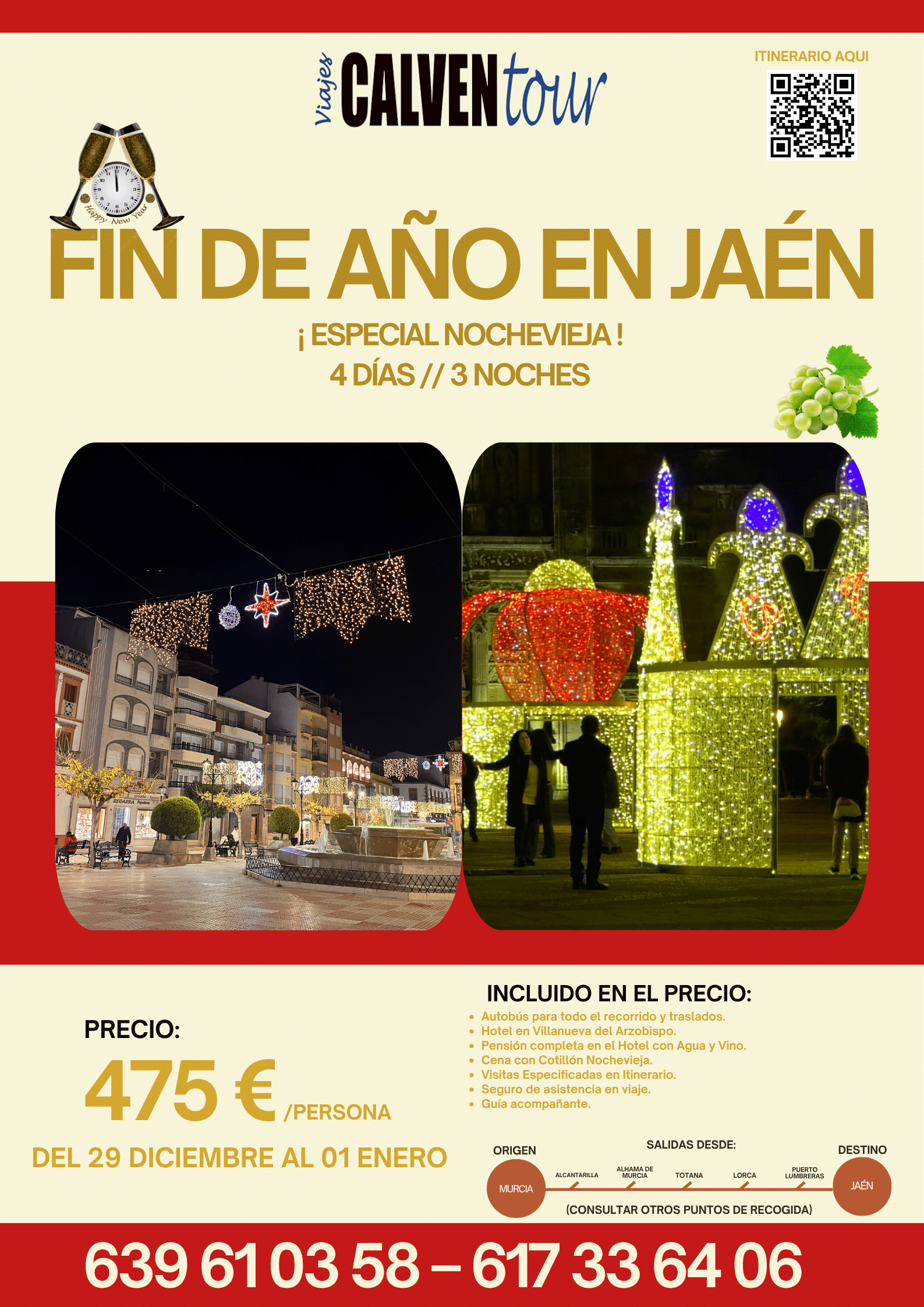 FIN DE AÑO EN EL CORAZÓN DE JAÉN. DEL 29 DE DICIEMBRE AL 01 DE ENERO DE 2026.