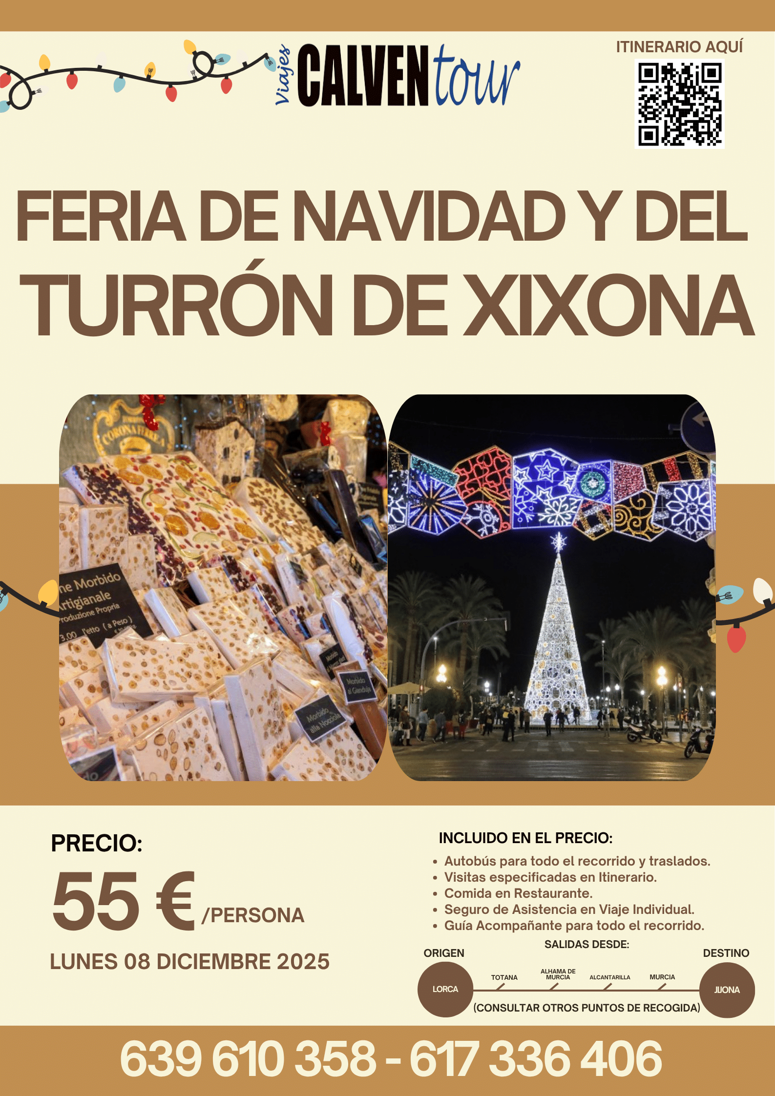 VIAJE A LA FERIA DEL TURRÓN DE JIJONA. LUNES 08 DE DICIEMBRE 2025.