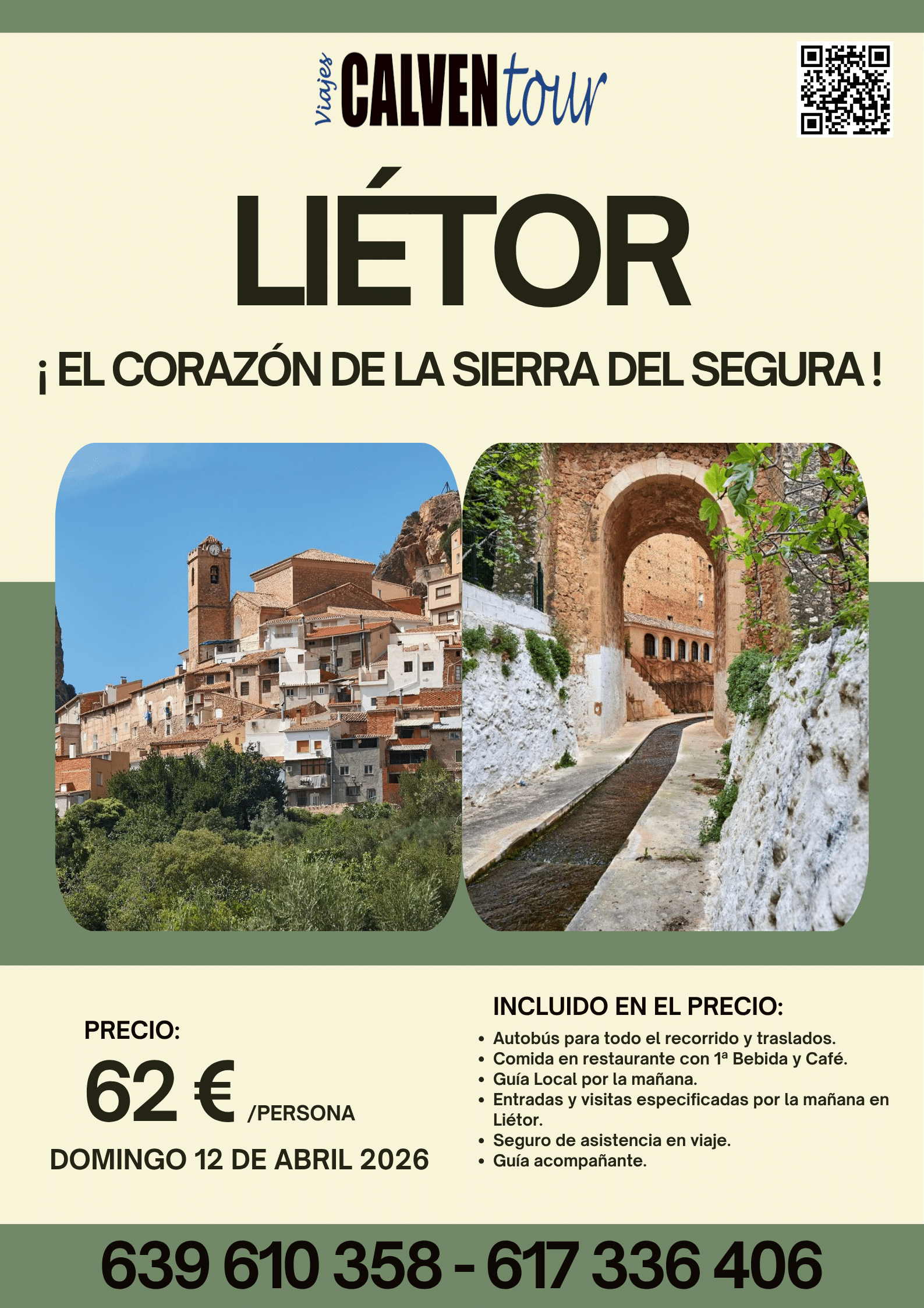 ESCAPADA A LIÉTOR. DOMINGO 12 DE ABRIL 2026.