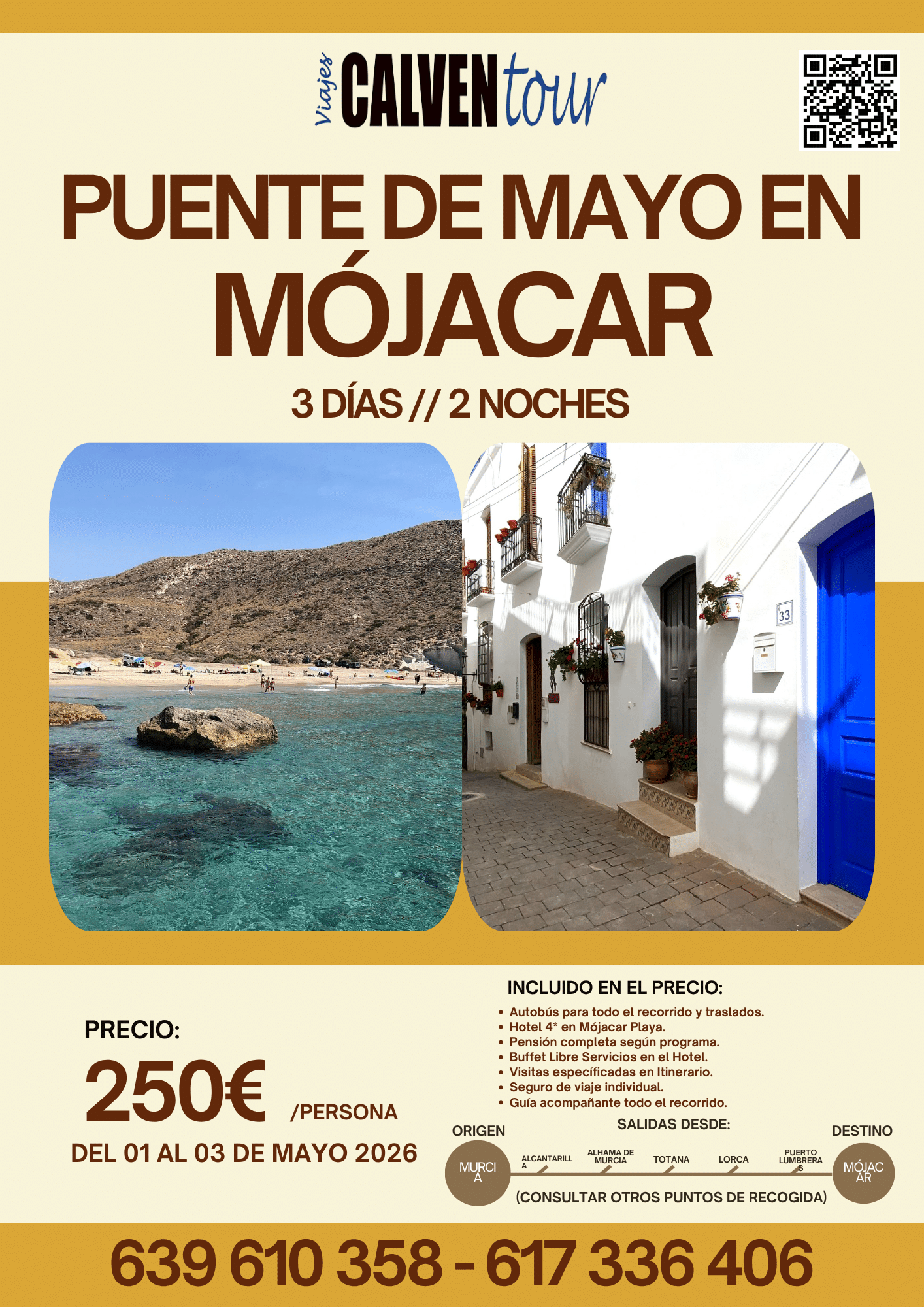 PUENTE DE MAYO EN MÓJACAR. DEL 01 AL 03 DE MAYO 2026.