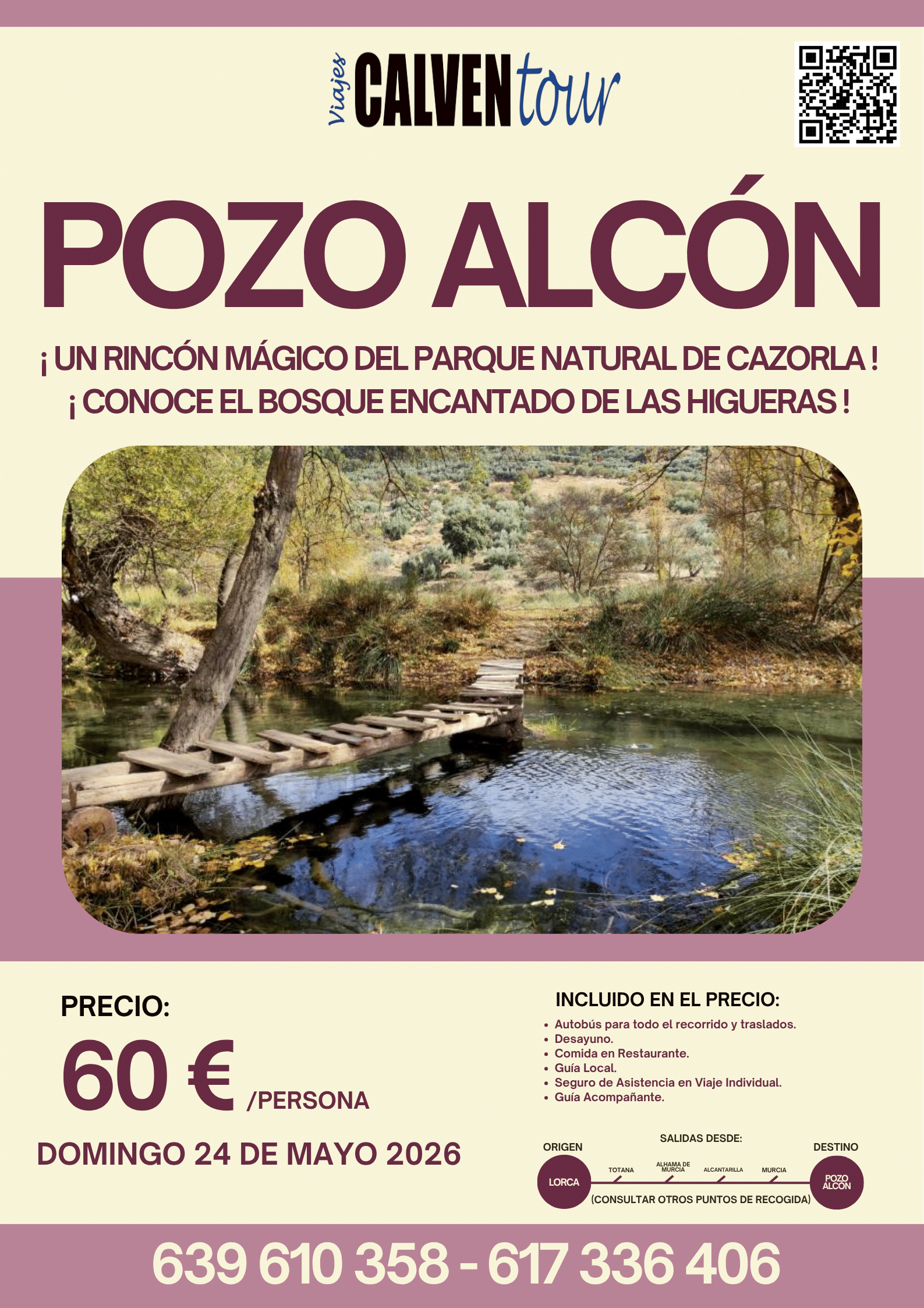 VIAJE A POZO ALCÓN. DOMINGO 24 DE MAYO DE 2026.