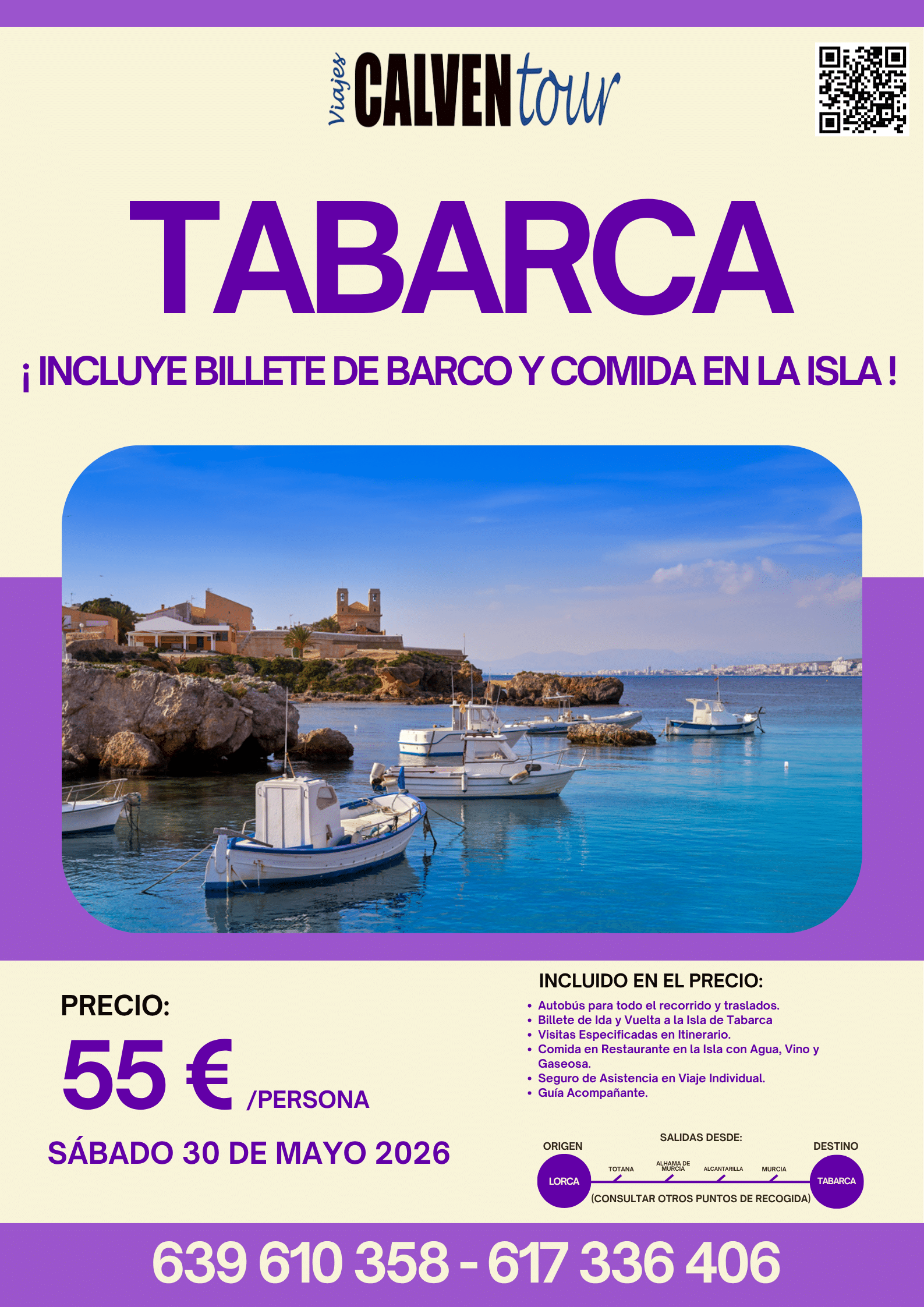 VIAJE A LA ISLA DE TABARCA. SÁBADO 30 DE MAYO DE 2026.