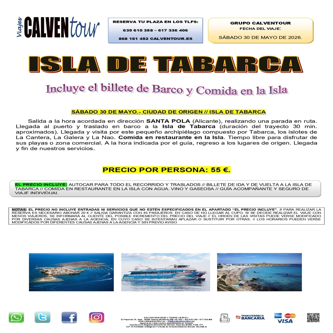 VIAJE A LA ISLA DE TABARCA. SÁBADO 30 DE MAYO DE 2026. - Imagen 3