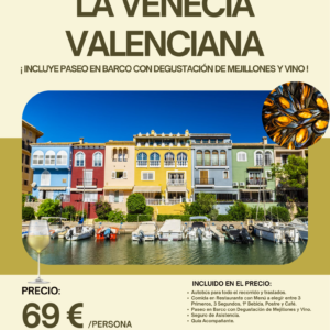 EXCURSIÓN A LA VENECIA VALENCIANA. DOMINGO 13 DE SEPTIEMBRE 2026.
