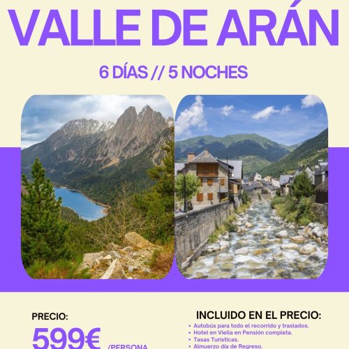 CIRCUITO POR EL VALLE DE ARÁN. DEL 25 AL 30 DE SEPTIEMBRE DE 2026.