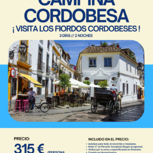 ESCAPADA A LA CAMPIÑA CORDOBESA Y FIORDOS CORDOBESES. DEL 16 AL 18 DE OCTUBRE 2026.