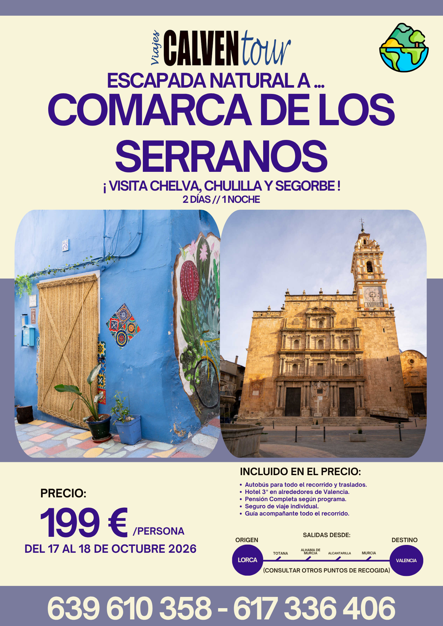 ESCAPADA A LA COMARCA DE LOS SERRANO. DEL 17 AL 18 DE OCTUBRE 2026.
